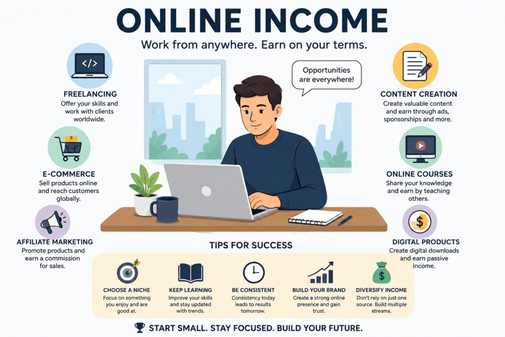 Earning money online opportunities and tips