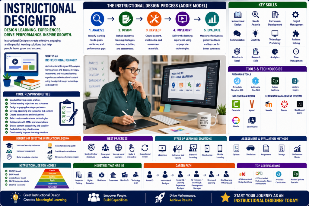 Instructional designer career infographic