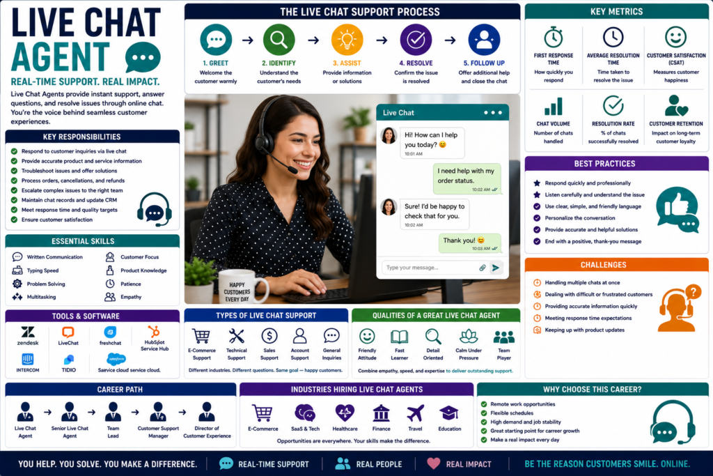 Live chat agent infographic guide