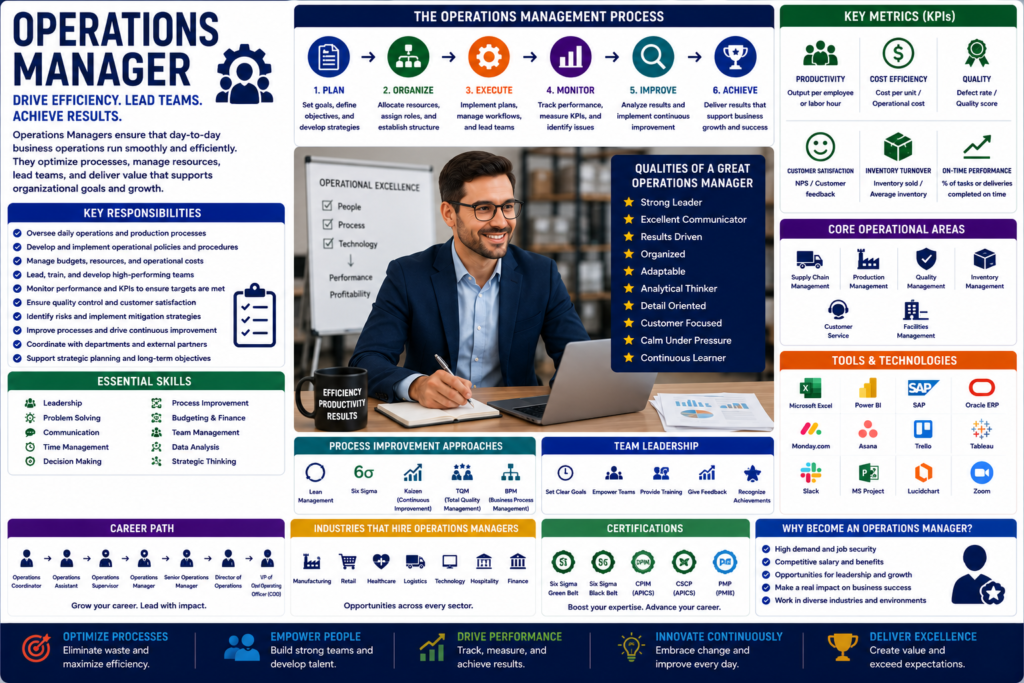 Operations manager infographic overview