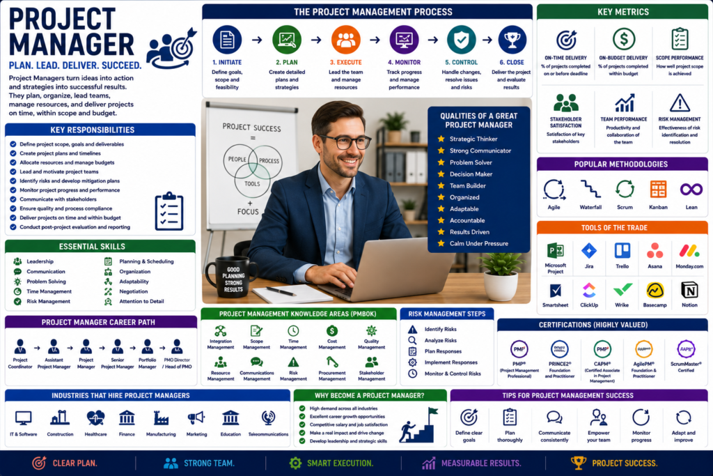 Project manager career infographic