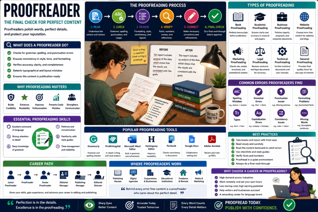 Proofreading process and career guide