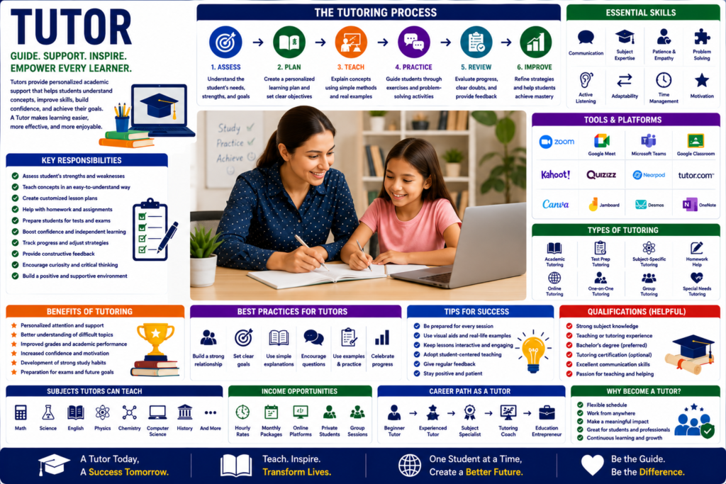 Tutor guide empower, support, inspire learners