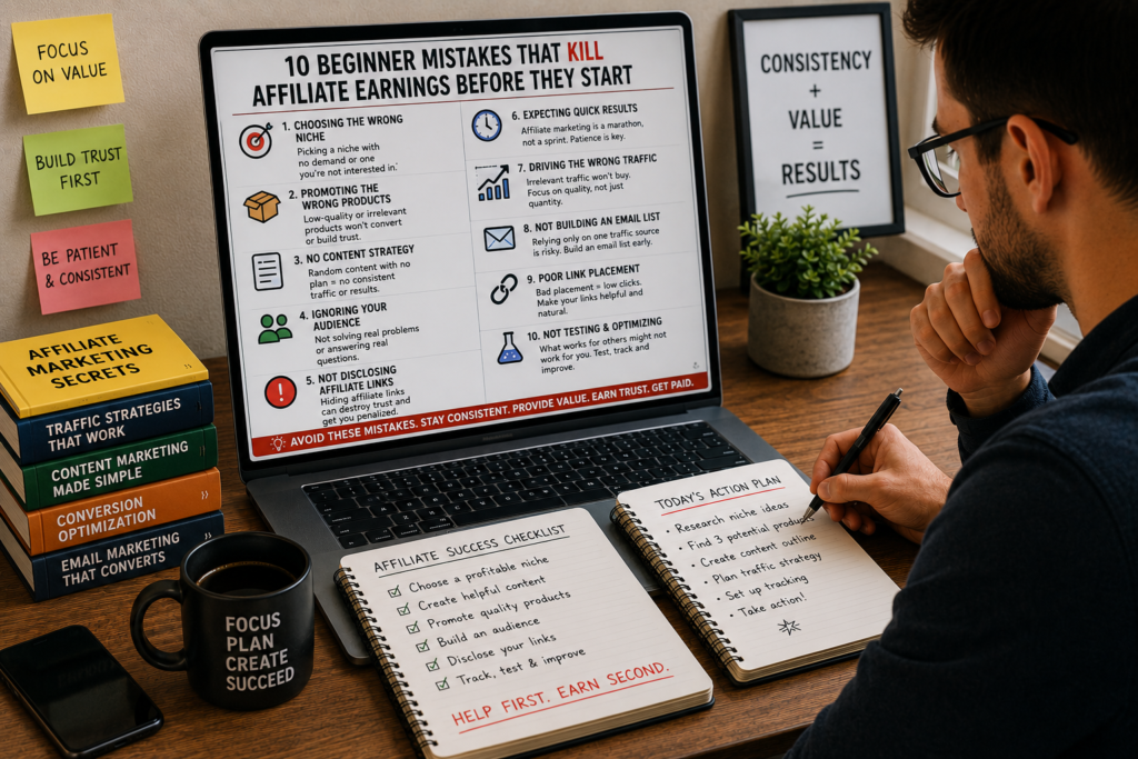 10 Beginner Mistakes That Kill Affiliate Earnings