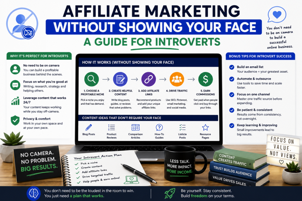 Affiliate marketing without showing your face