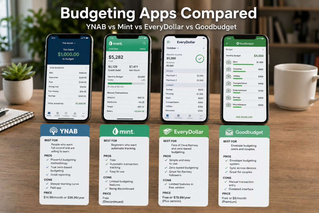 Budgeting apps compared
