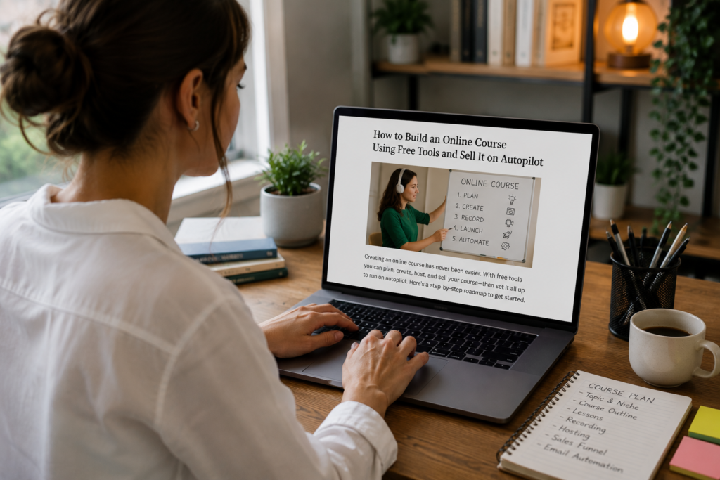 Build an online course using free tools