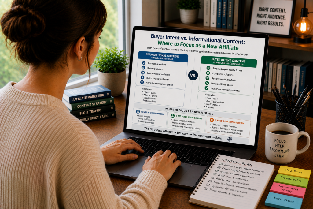 Buyer intent vs informational content affiliate