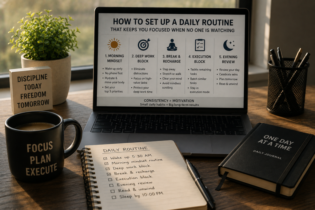 Daily routine for focus
