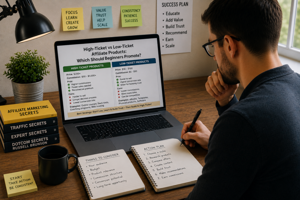 High-Ticket vs. Low-Ticket Affiliate Products