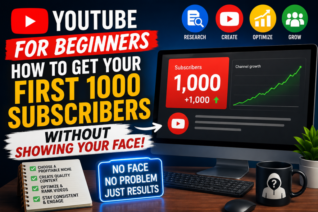 How to get 1000 YouTube subscribers without showing your face