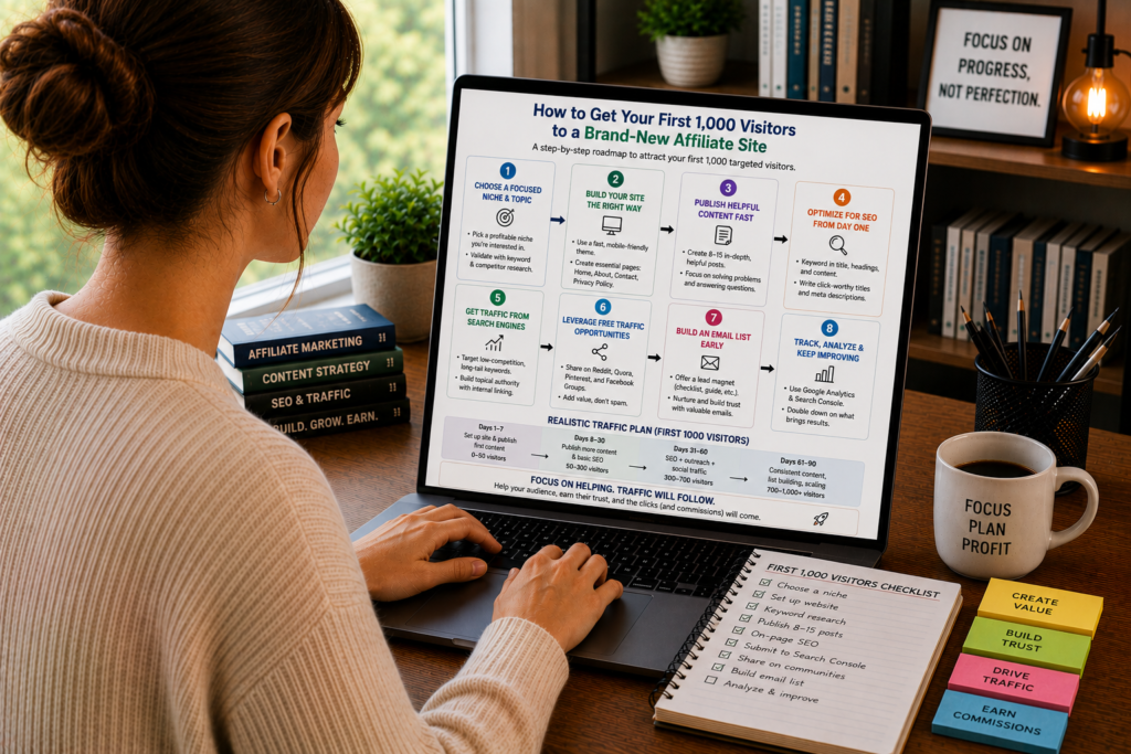 How to get first 1000 visitors affiliate site
