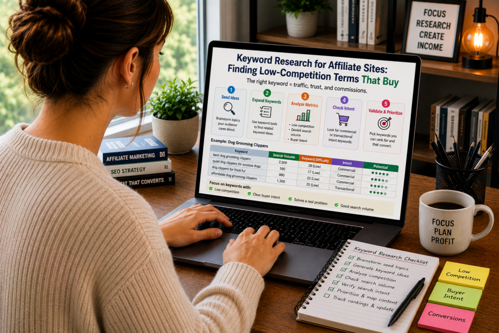 Keyword research for affiliate sites