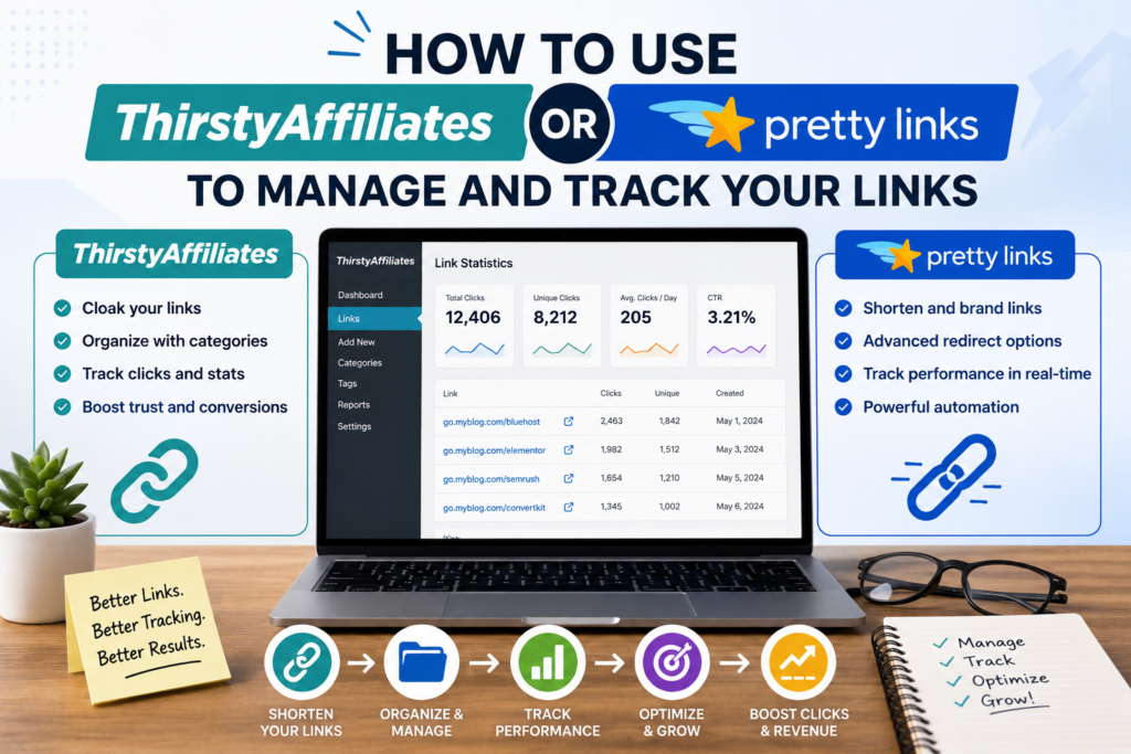 Manage and track affiliate links
