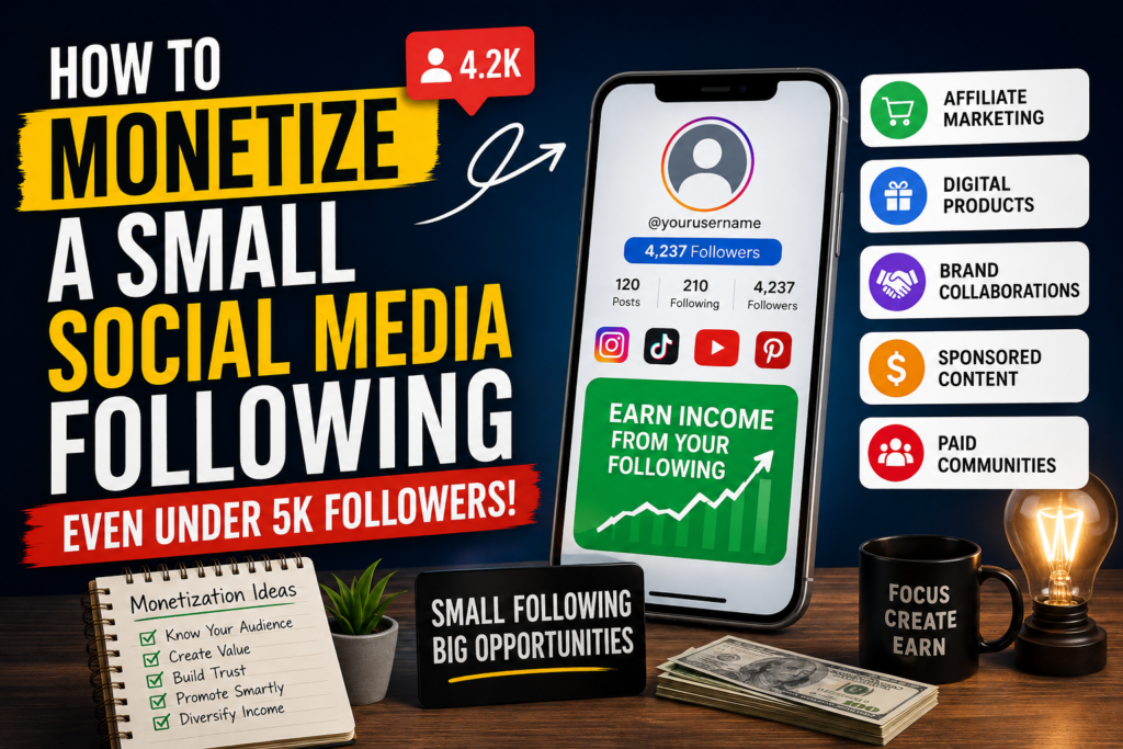 Monetize a small social media following