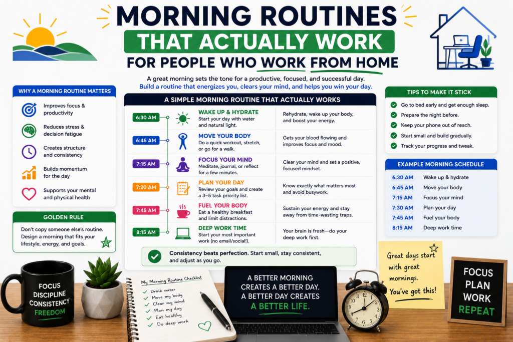 Morning routines for working from home