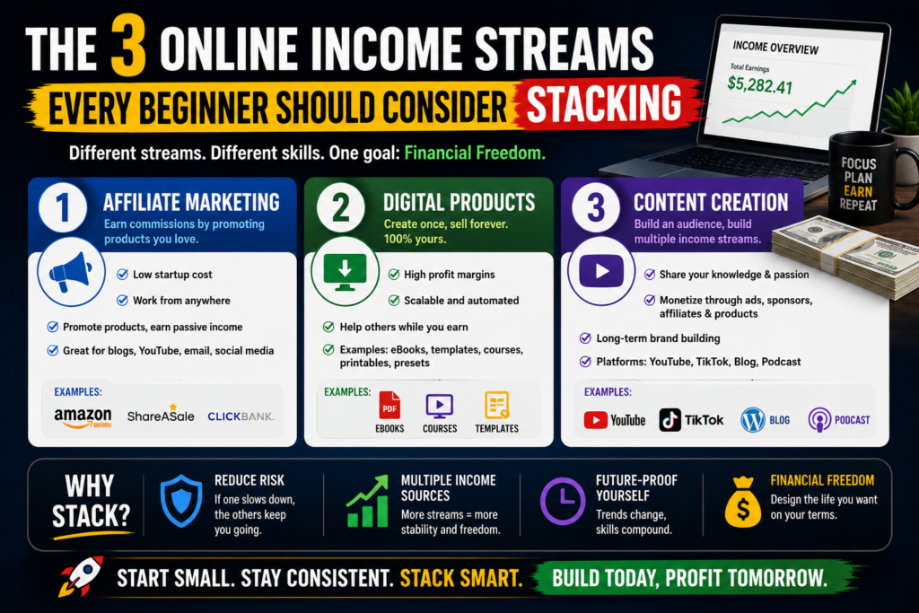 Online income streams for beginners