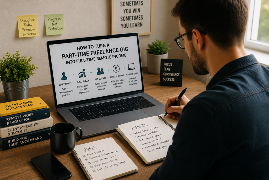 Part-Time Freelance Gig Into Full-Time Remote Income