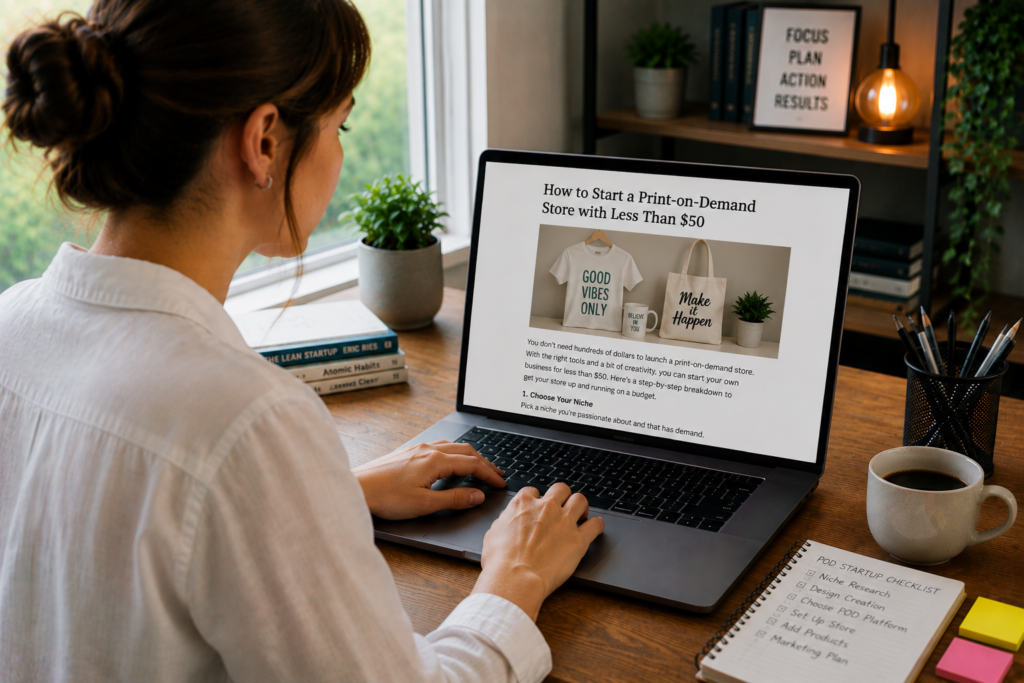Start a print-on-demand store with less than $50