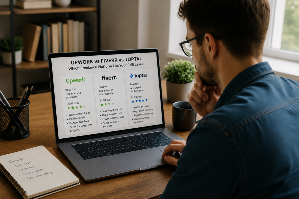 Upwork vs. Fiverr vs. Toptal